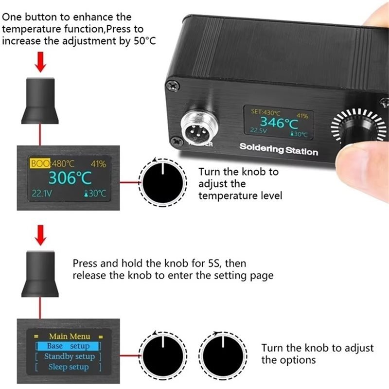 【A56X】T12 Portable Mini Digita - T12 Soldering Station Oled ulasan dan harga