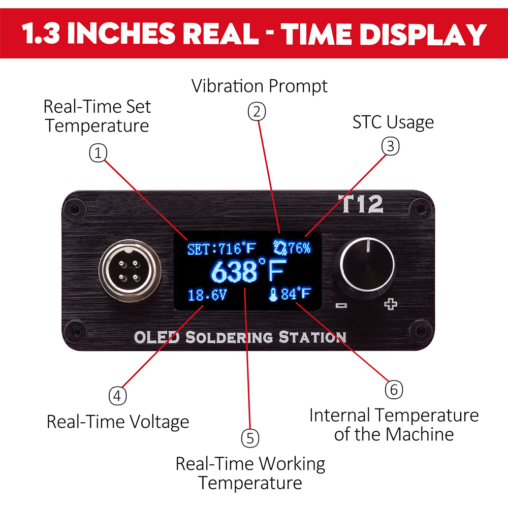 OLED T12 Soldering Iron Statio - T12 Soldering Station Oled ulasan dan harga
